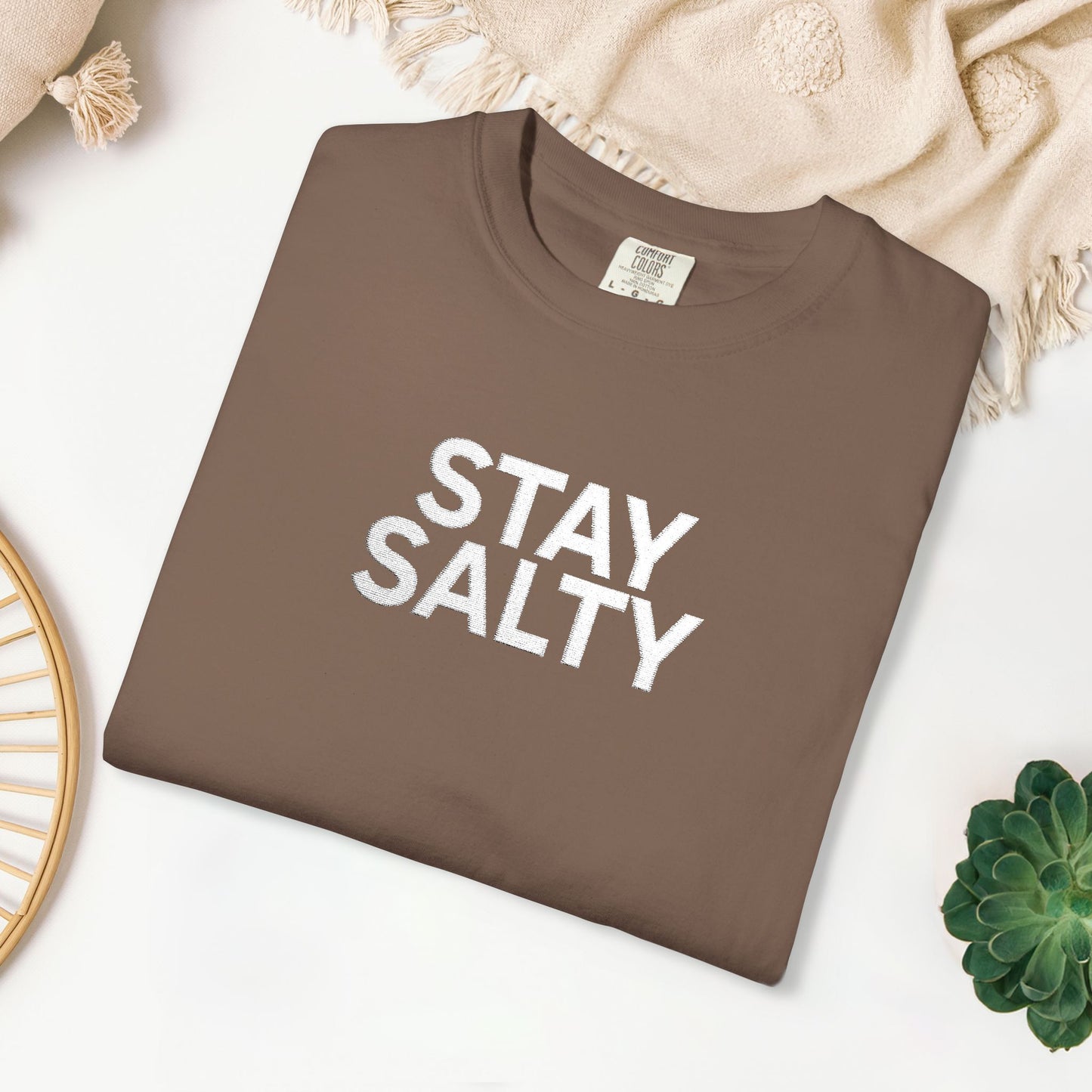 Embroidered Stay Salty Comfort Colors Shirt