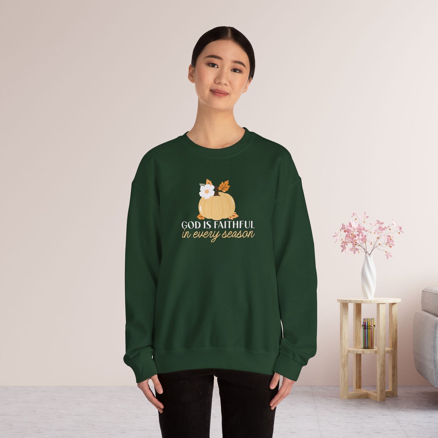 God is Faithful in Every Season Sweatshirt - Fall Crewneck