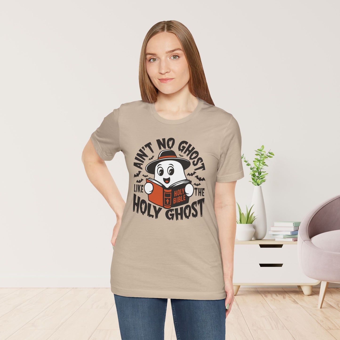 Ain't No Ghost Like The Holy Ghost Soft Cotton Tee - Christian Shirt