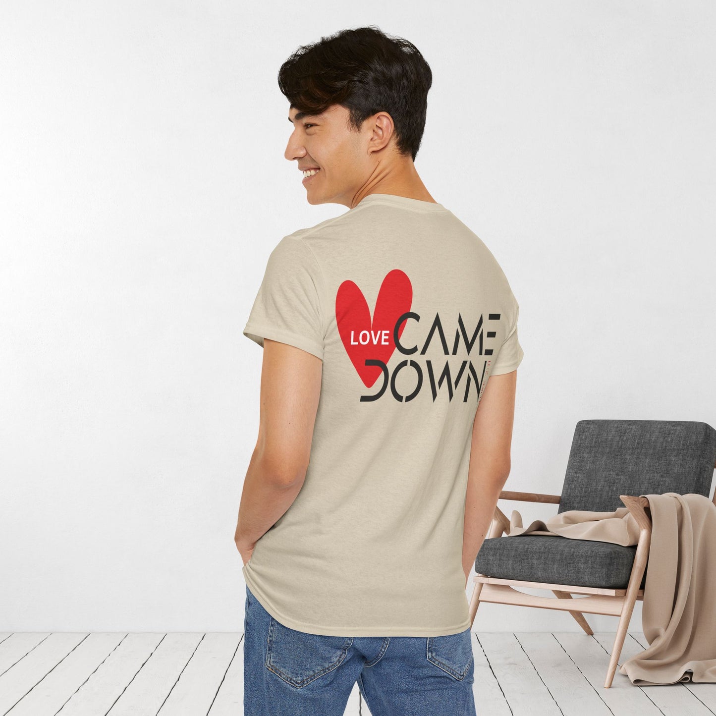 Love Came Down Heavy Cotton Tee - Luke 2:11
