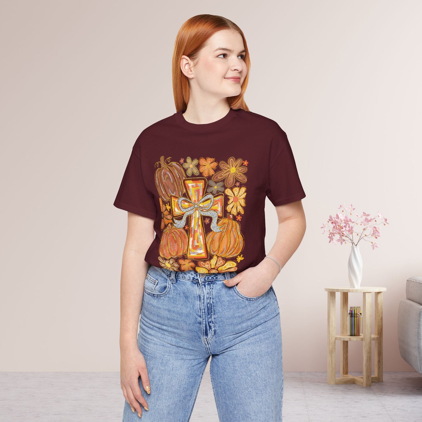 Trendy Fall Christian Soft Cotton Tee