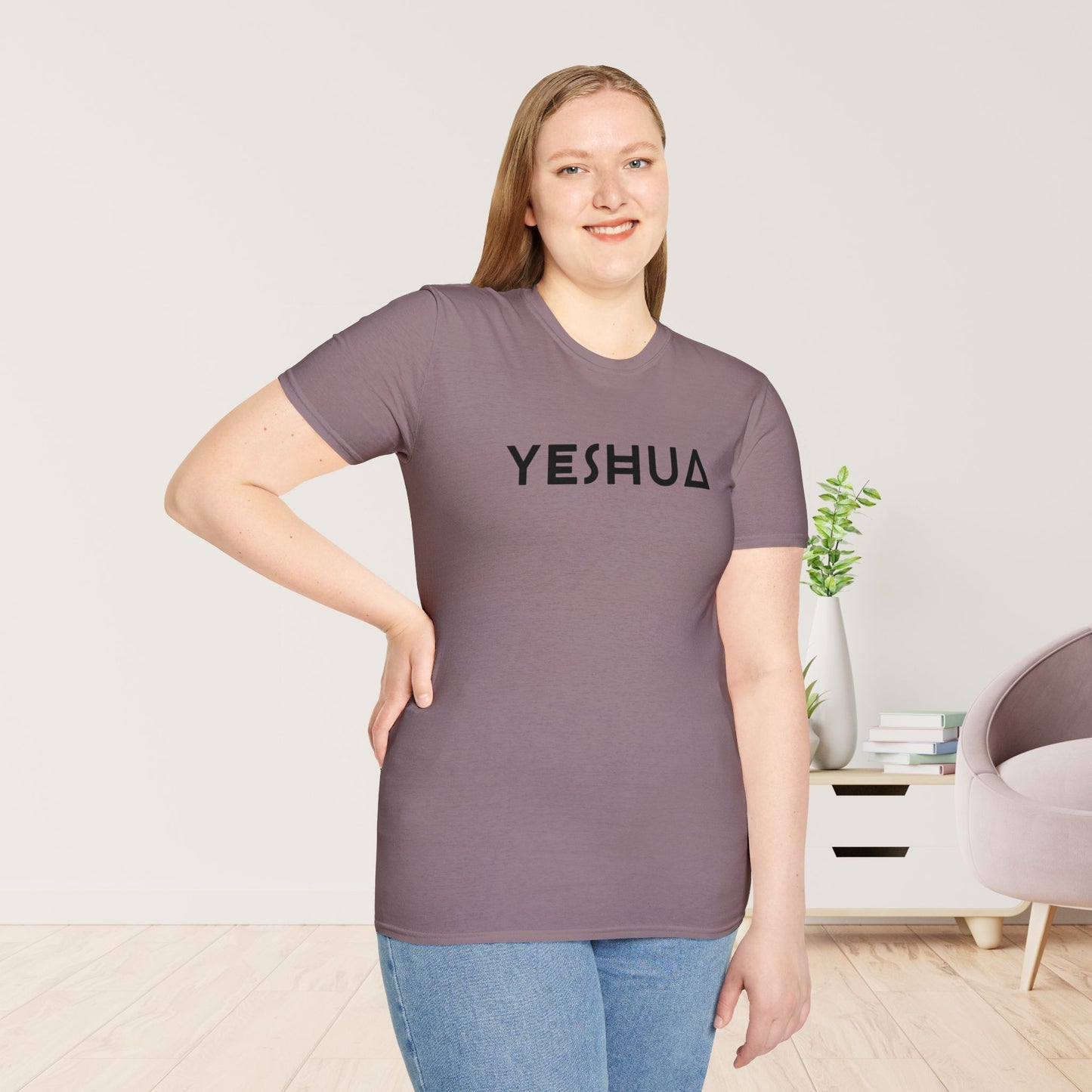 Unisex YESHUA Softstyle T-shirt - Minimalist Christian Shirt
