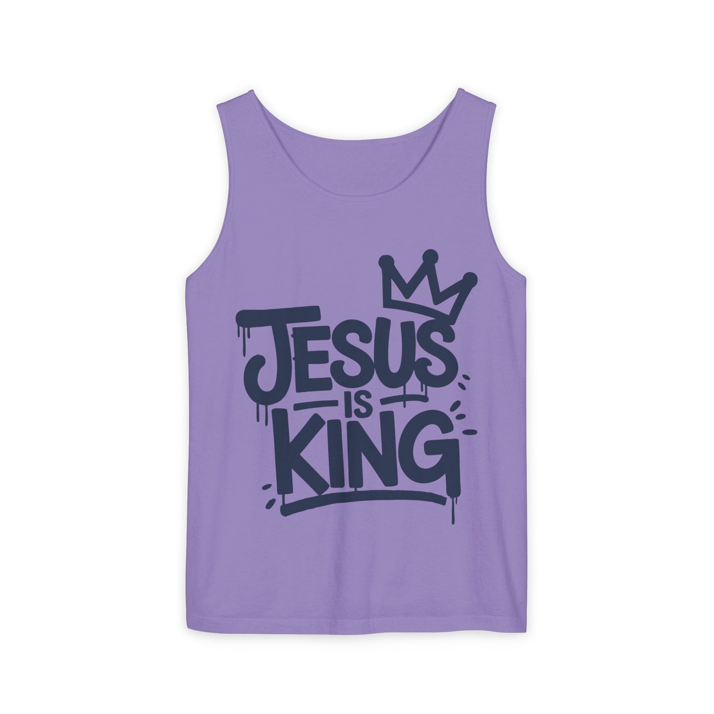 Jesus is King Comfort Colors Garment-Dyed Tank Top