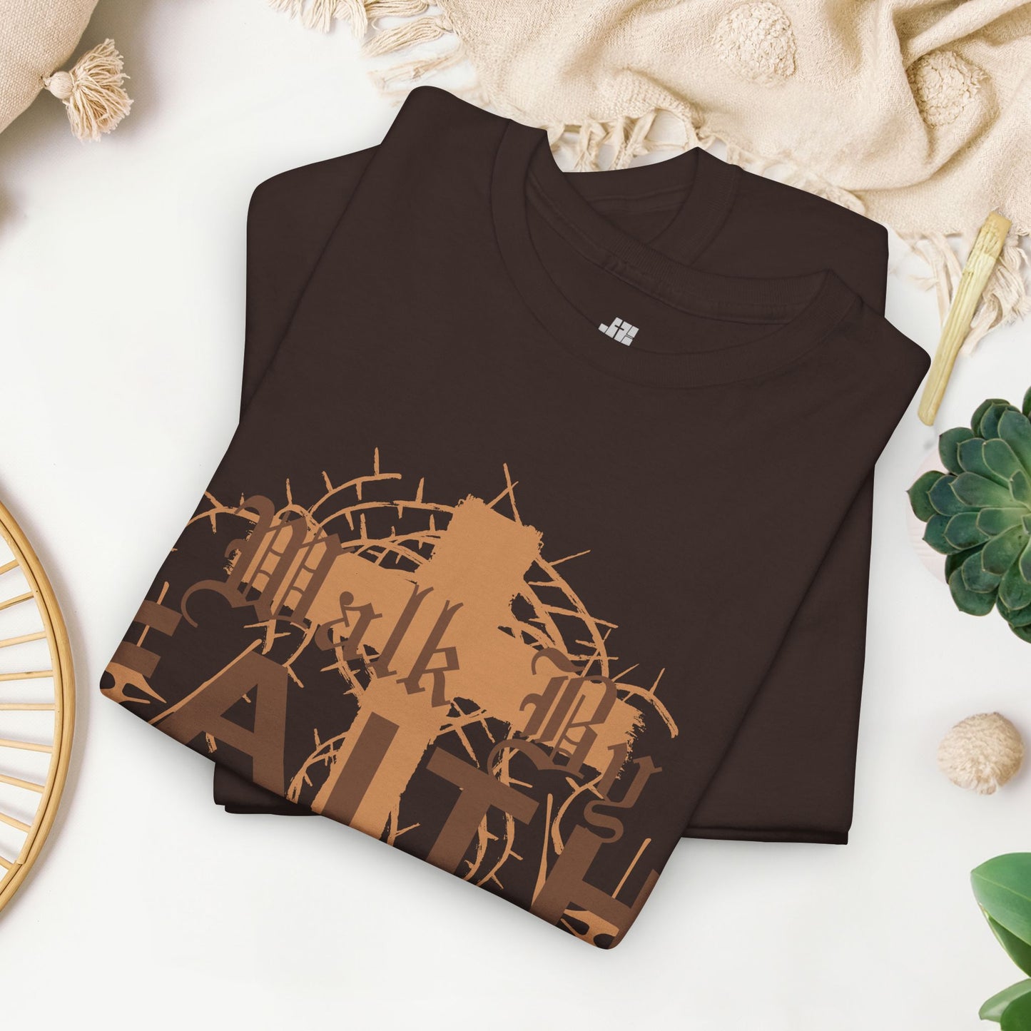 Walk by Faith Not by Sight Heavy Cotton Tee