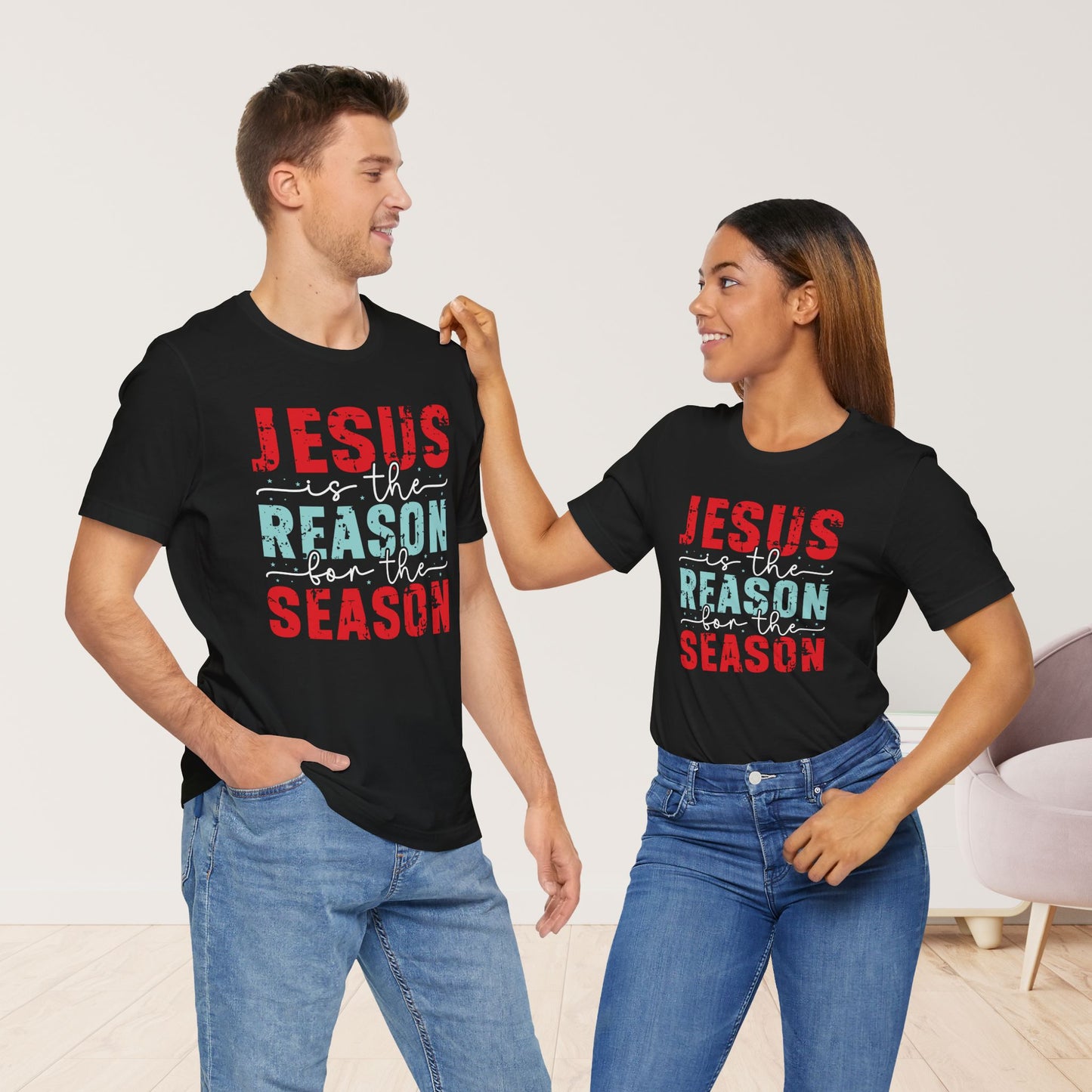 Jesus is The Reason for The Season Soft Cotton Tee - Christian Christmas Shirt