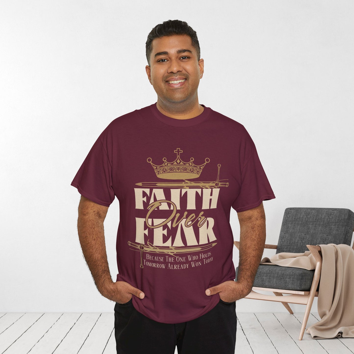 Faith Over Fear Heavy Cotton Tee