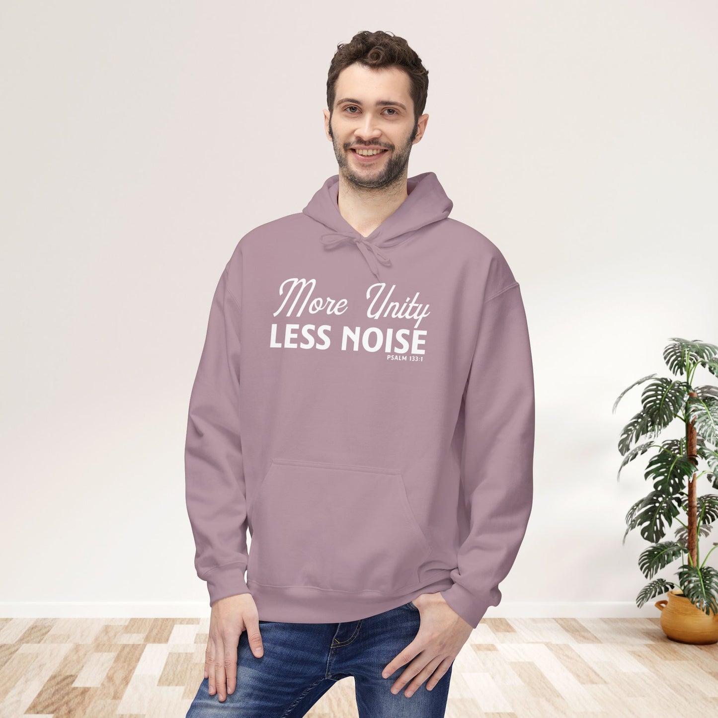 More Unity. Less Noise Unisex Midweight Hoodie
