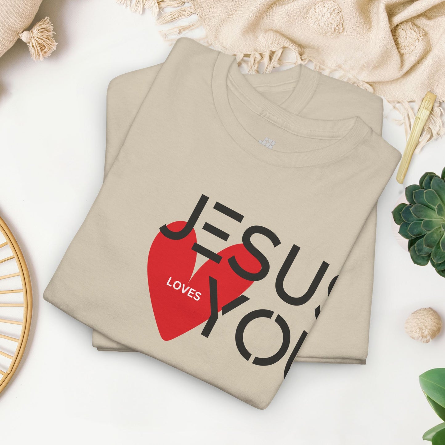Jesus Loves You Heavy Cotton Tee