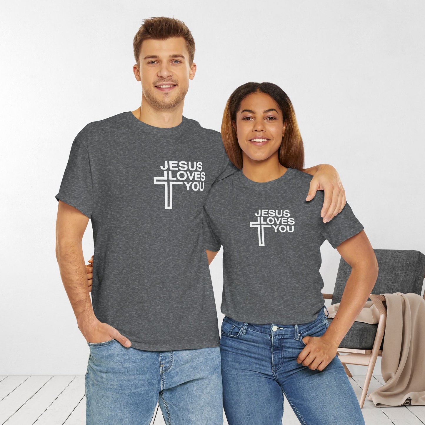 Jesus Loves You Heavy Cotton Tee