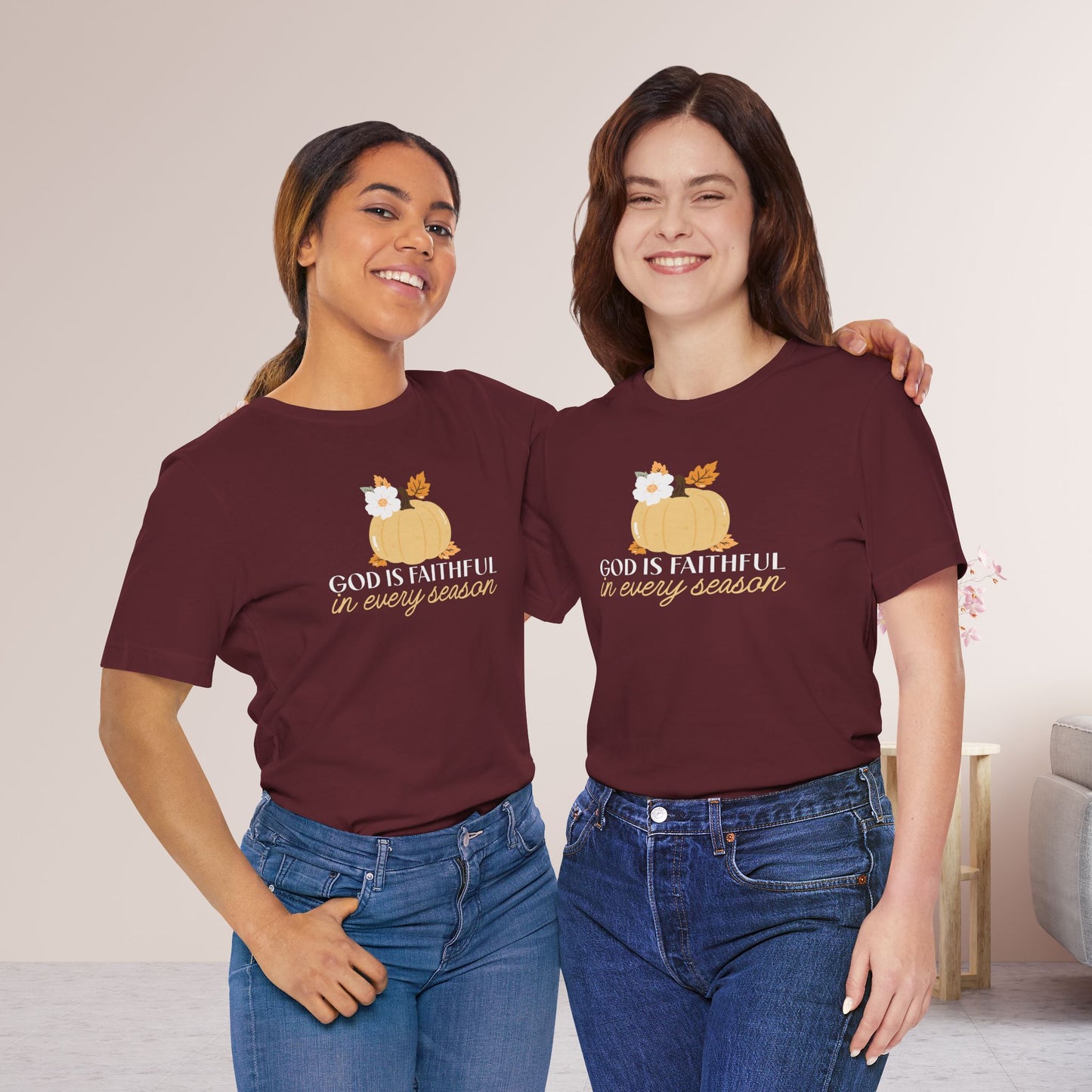 God is Faithful in Every Season Soft Cotton Tee
