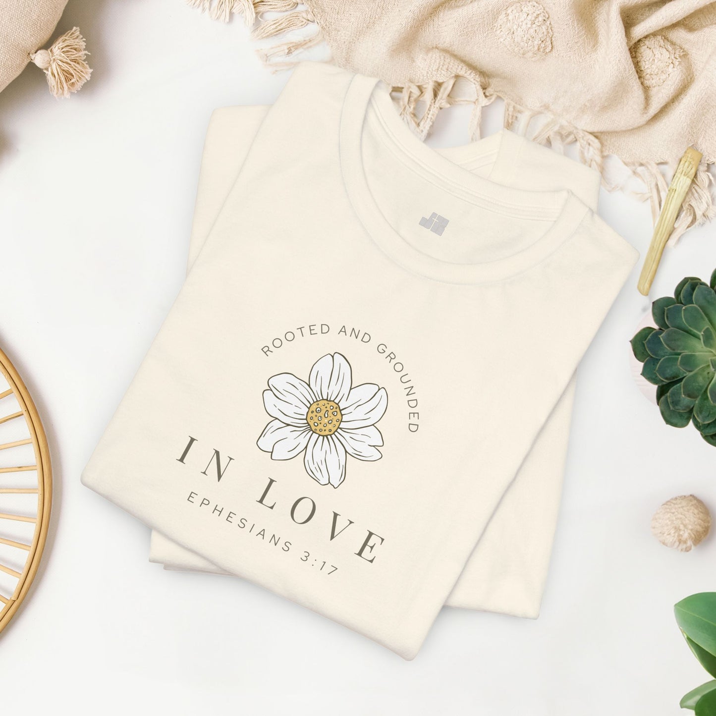 Rooted and Grounded in Love Soft Cotton Tee