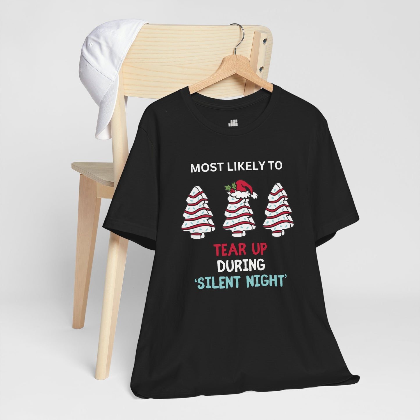 Most Likely to Tear Up During 'Silent Night Soft Cotton Tee - Most Likely to Christian Christmas Shirt