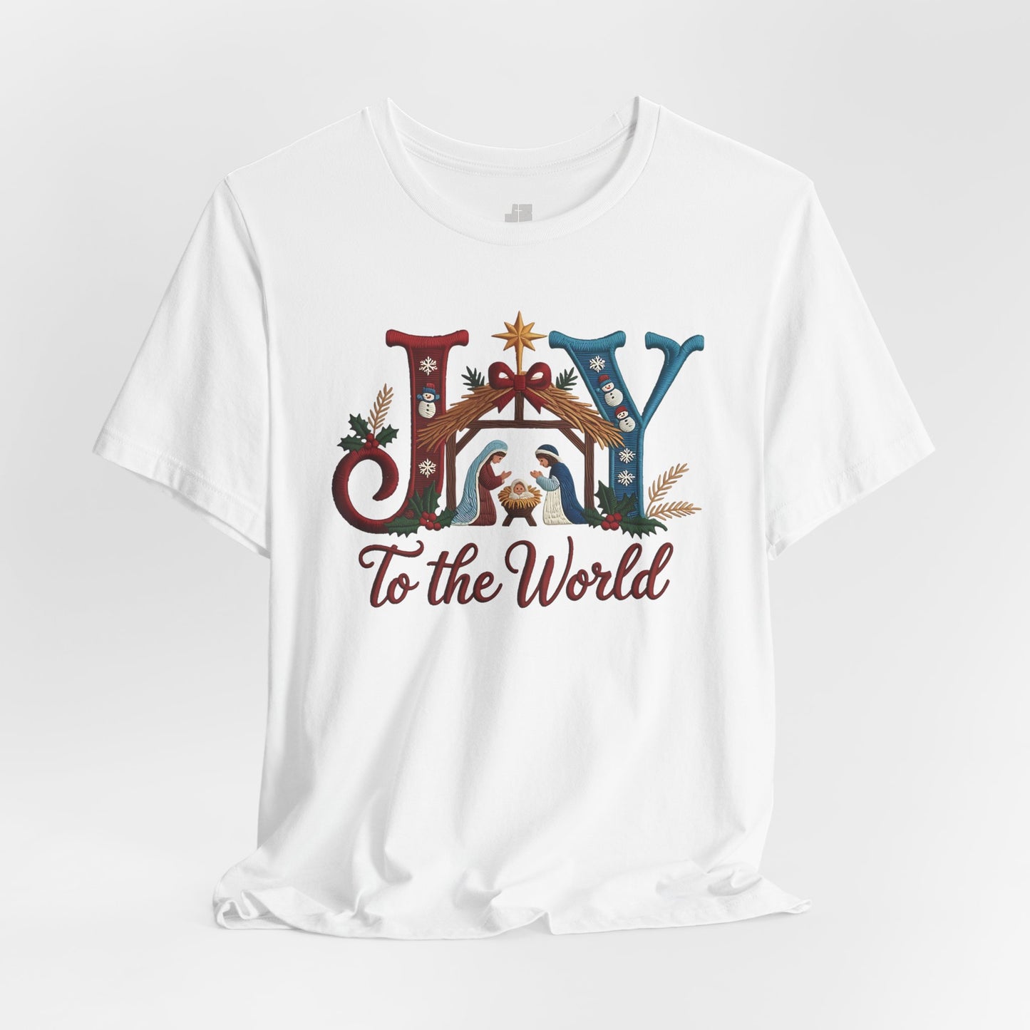 Joy to The World Soft Cotton Tee - Christian Christmas Shirt
