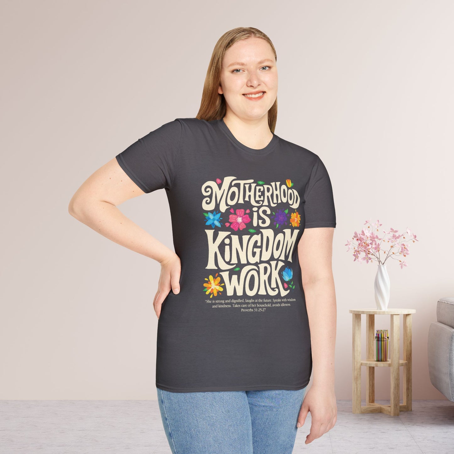 Motherhood is Kingdom Work Softstyle T-shirt
