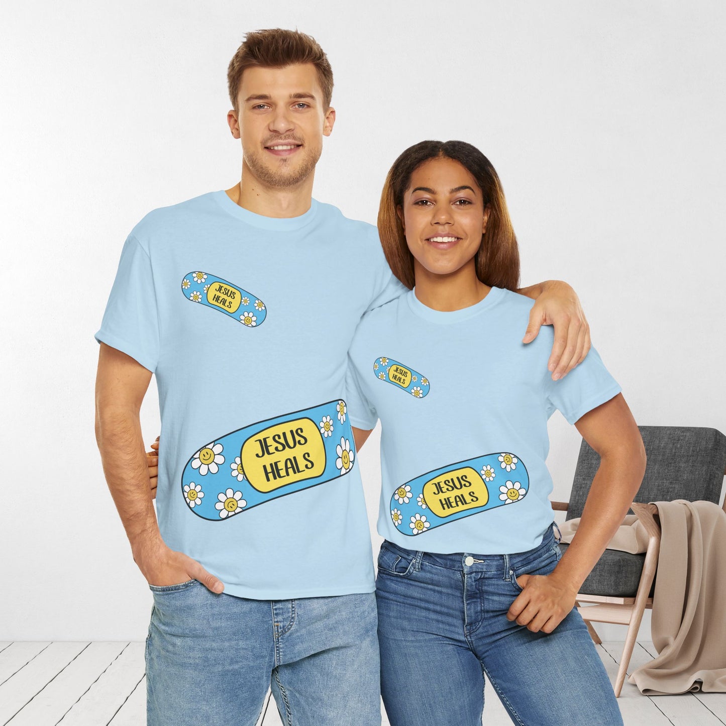 Jesus Heals Heavy Cotton Tee