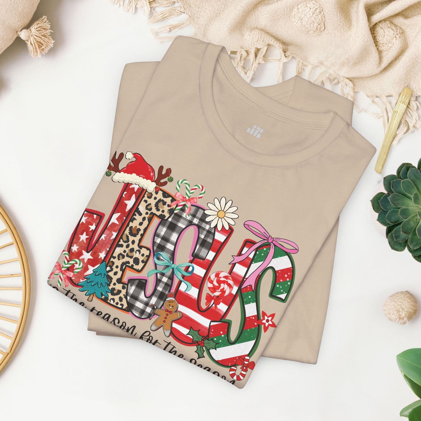 Jesus Is The Reason For The Season Soft Cotton Tee - Christian Christmas Shirt