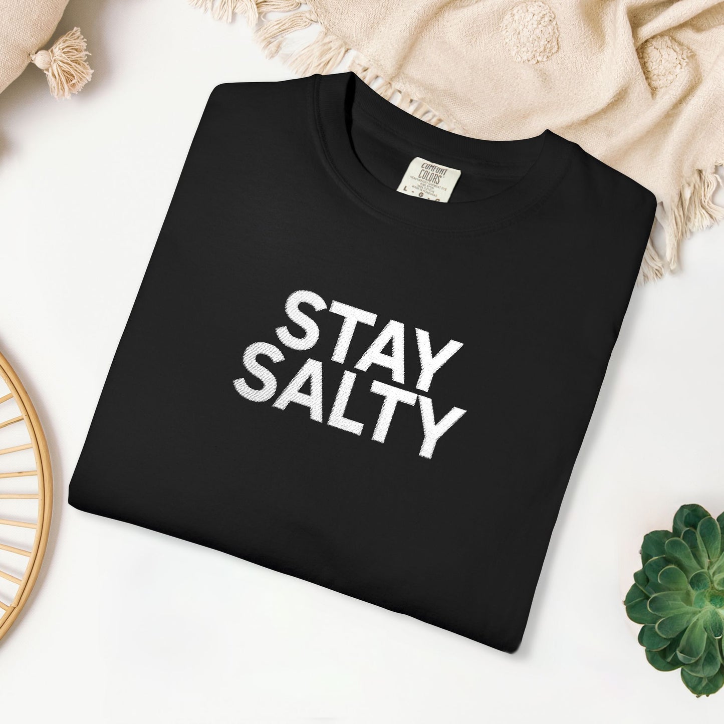 Embroidered Stay Salty Comfort Colors Shirt