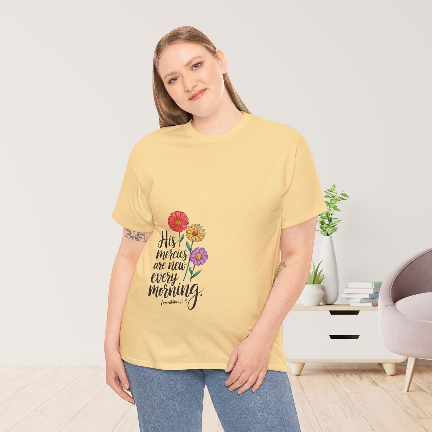 His Mercies Are New Every Morning Heavy Cotton Tee