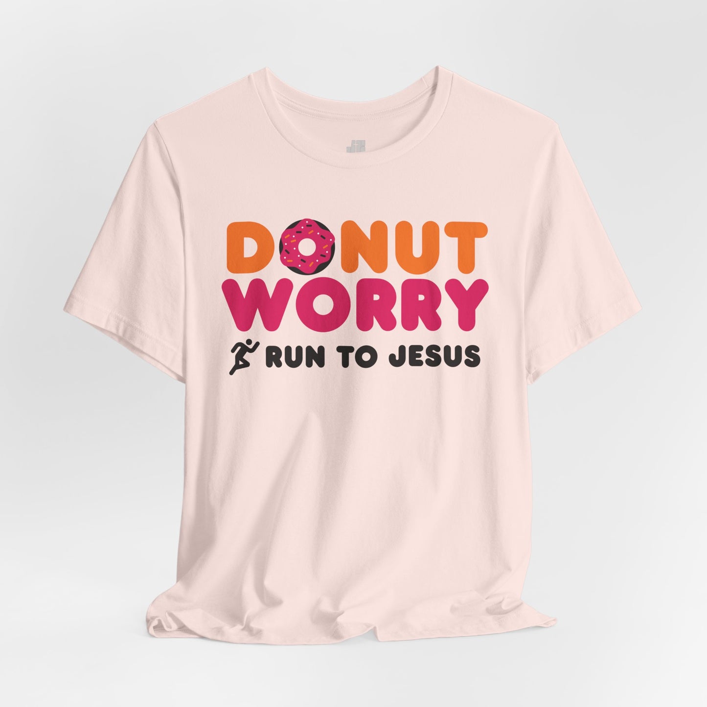 Donut Worry Run to Jesus Soft Cotton Tee