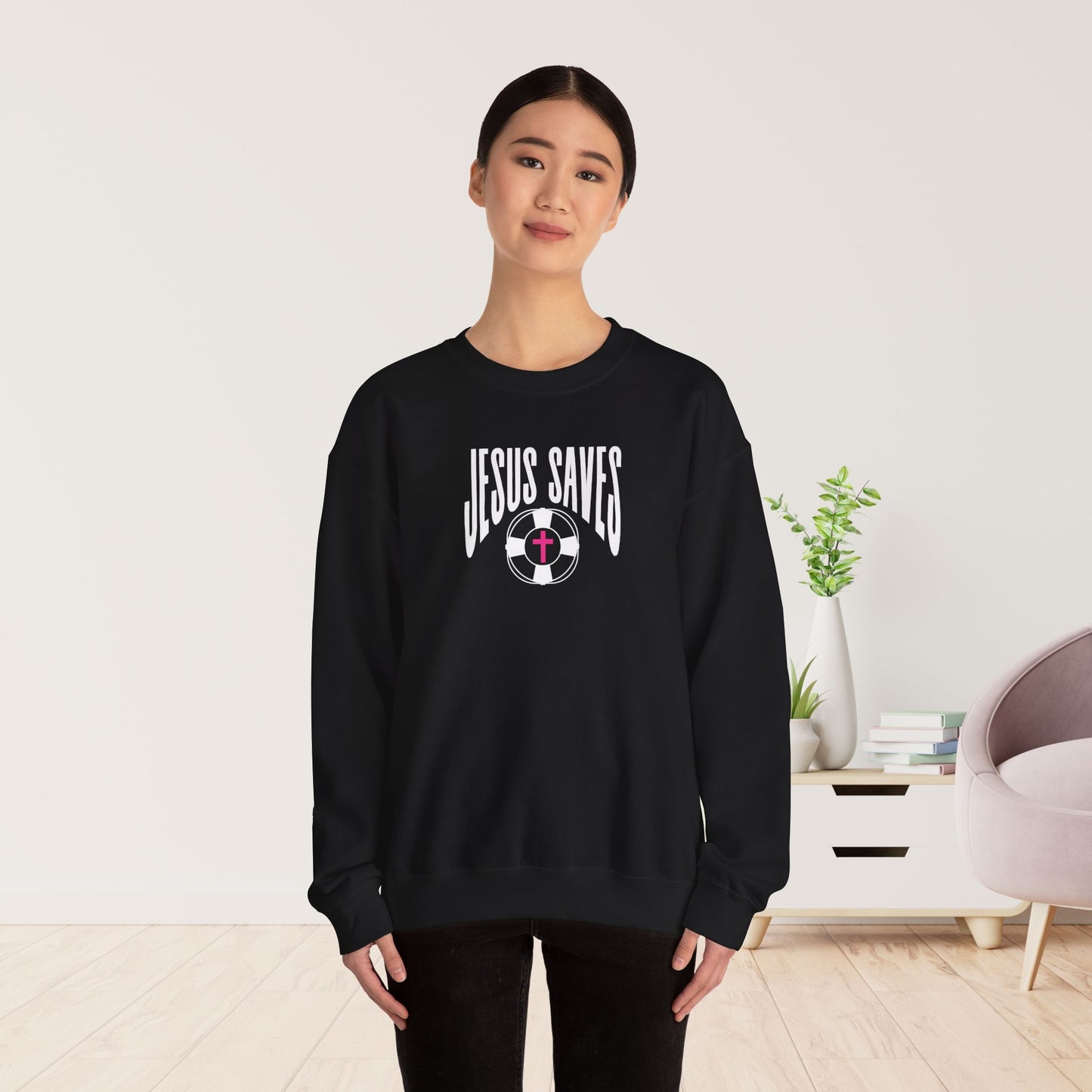 Jesus Saves - My Lifeguard Walks on Water Sweatshirt