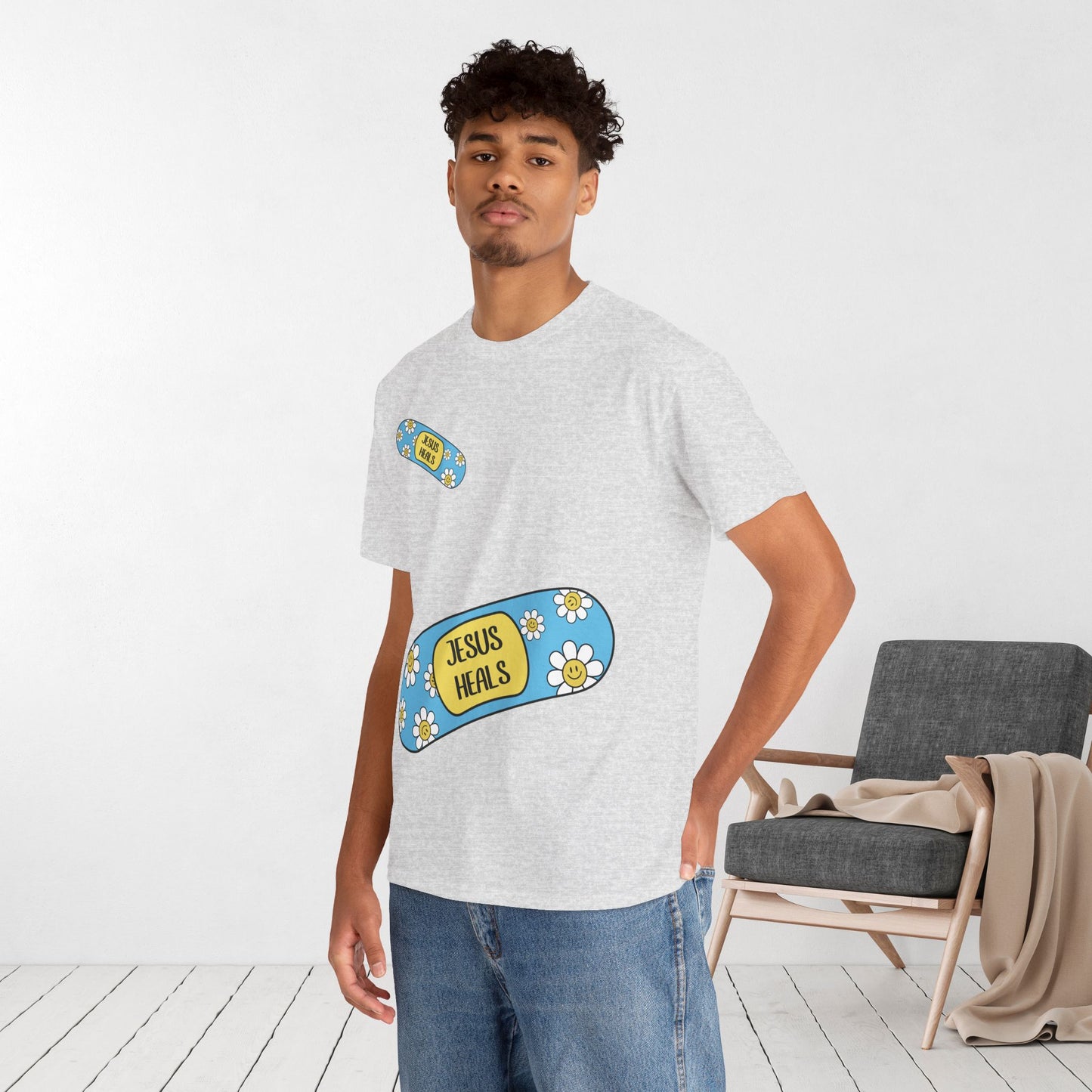 Jesus Heals Heavy Cotton Tee