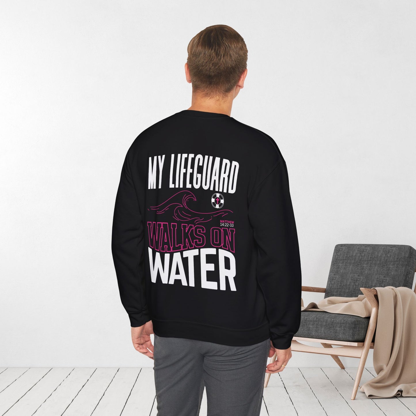 Jesus Saves - My Lifeguard Walks on Water Sweatshirt
