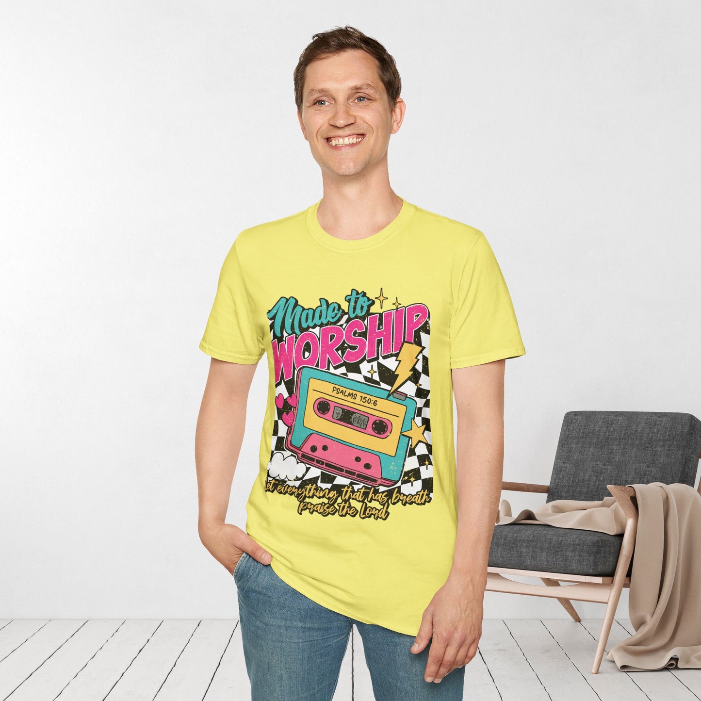 Retro Made to Worship Softstyle T-shirt