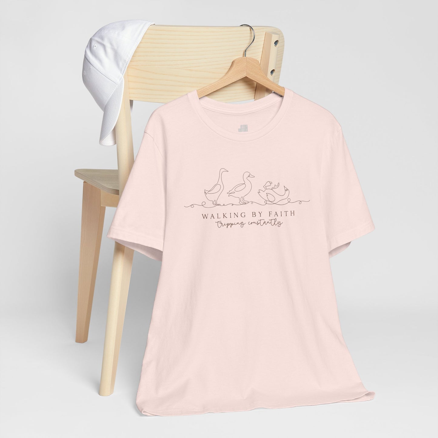 Walking By Faith Tripping Constantly Soft Cotton Tee