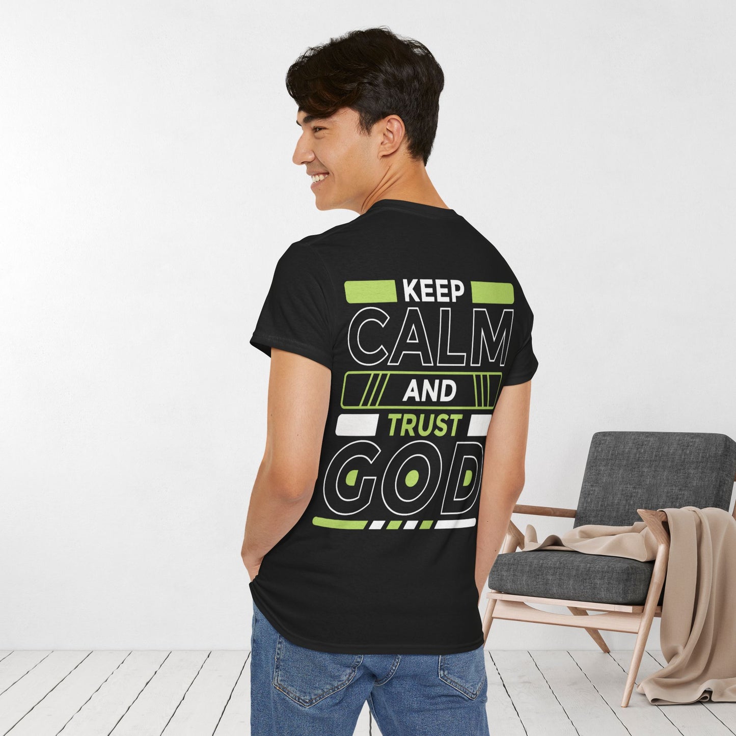 Keep Calm and Trust God Heavy Cotton Tee