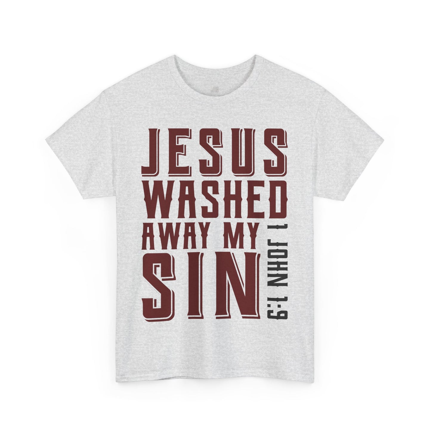 Jesus Washed Away My Sin Heavy Cotton Tee