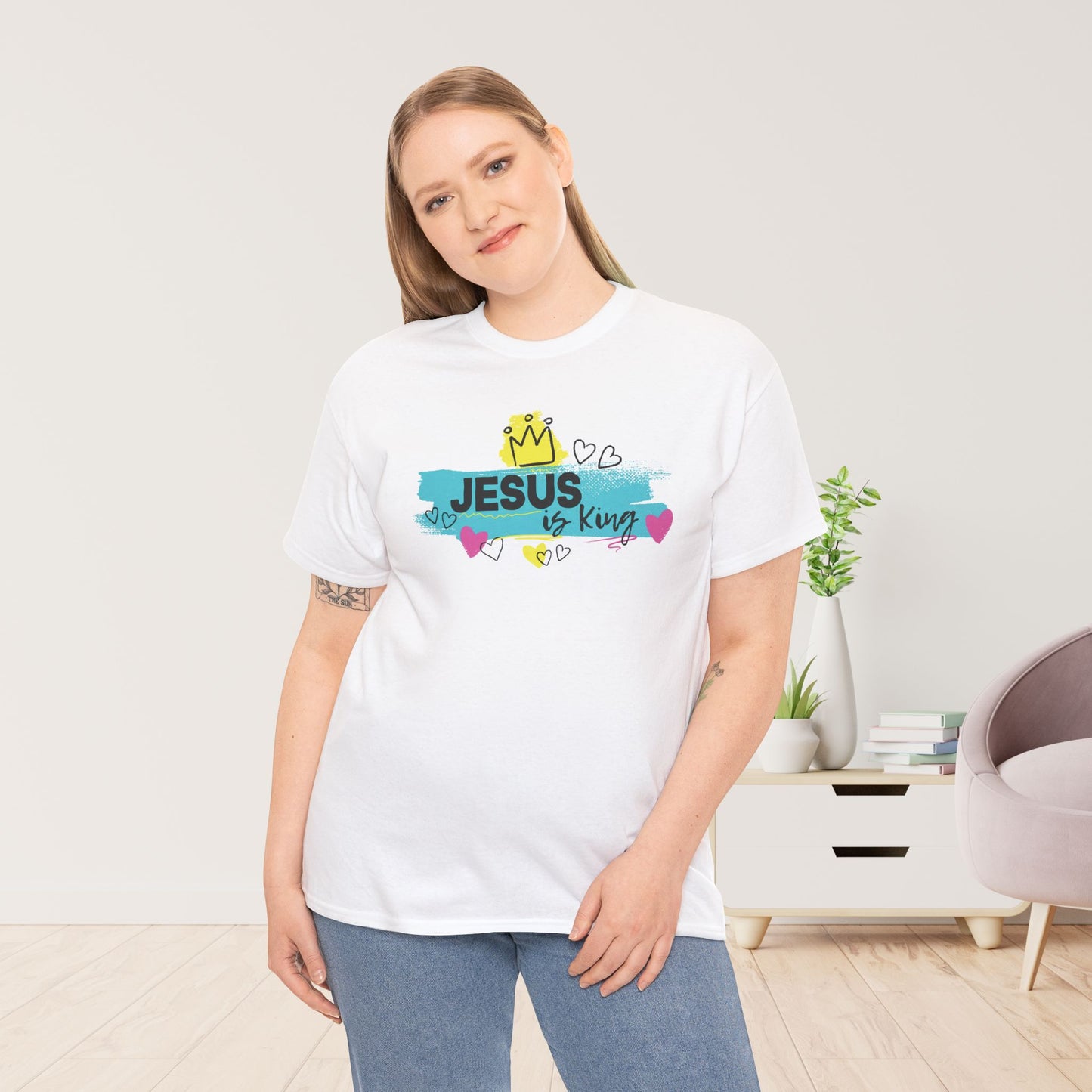 Jesus Is King Heavy Cotton Tee