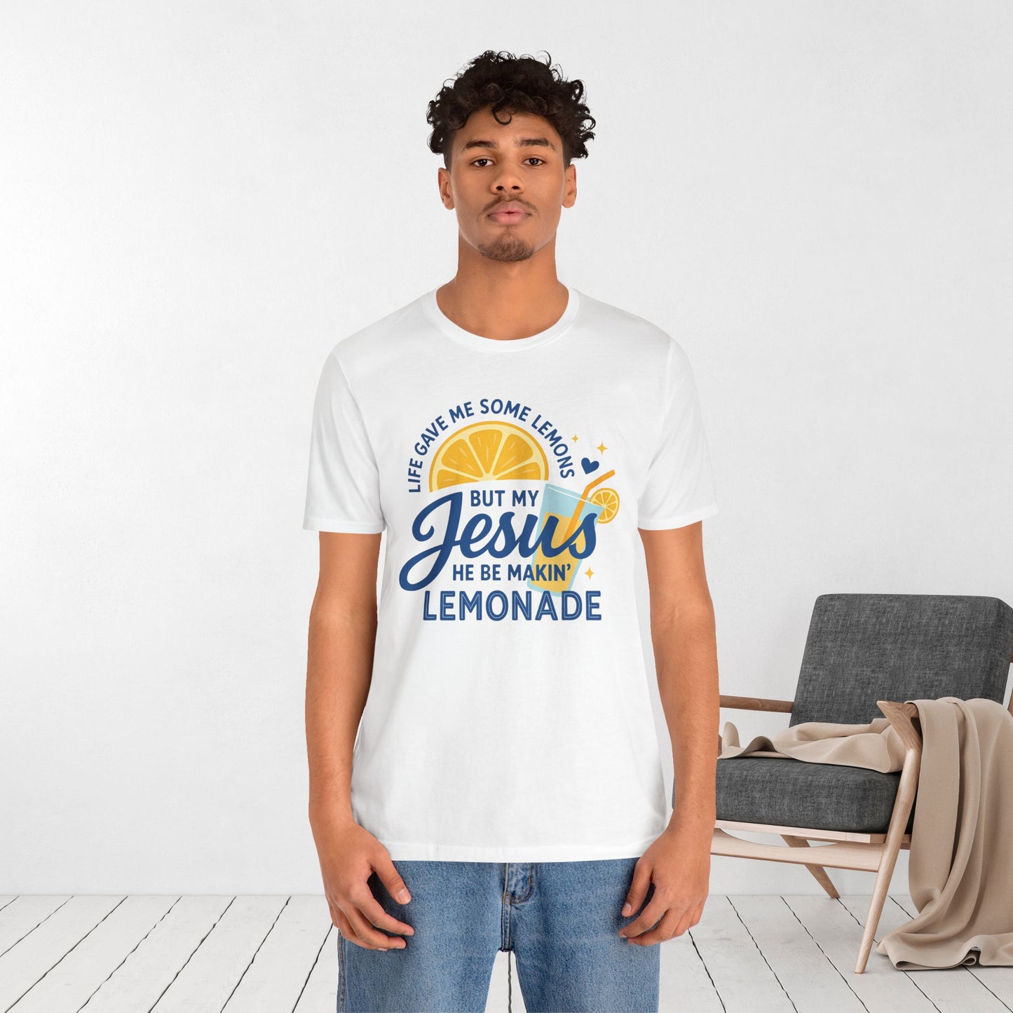 Life Gave Me Lemons But My Jesus Makes Lemonade Soft Cotton Tee