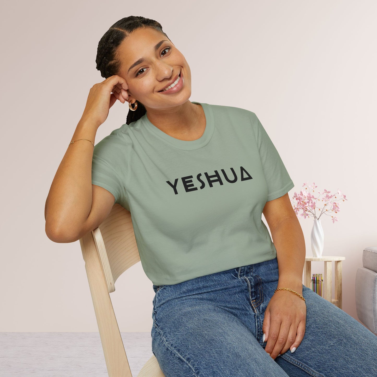 Unisex YESHUA Softstyle T-shirt - Minimalist Christian Shirt