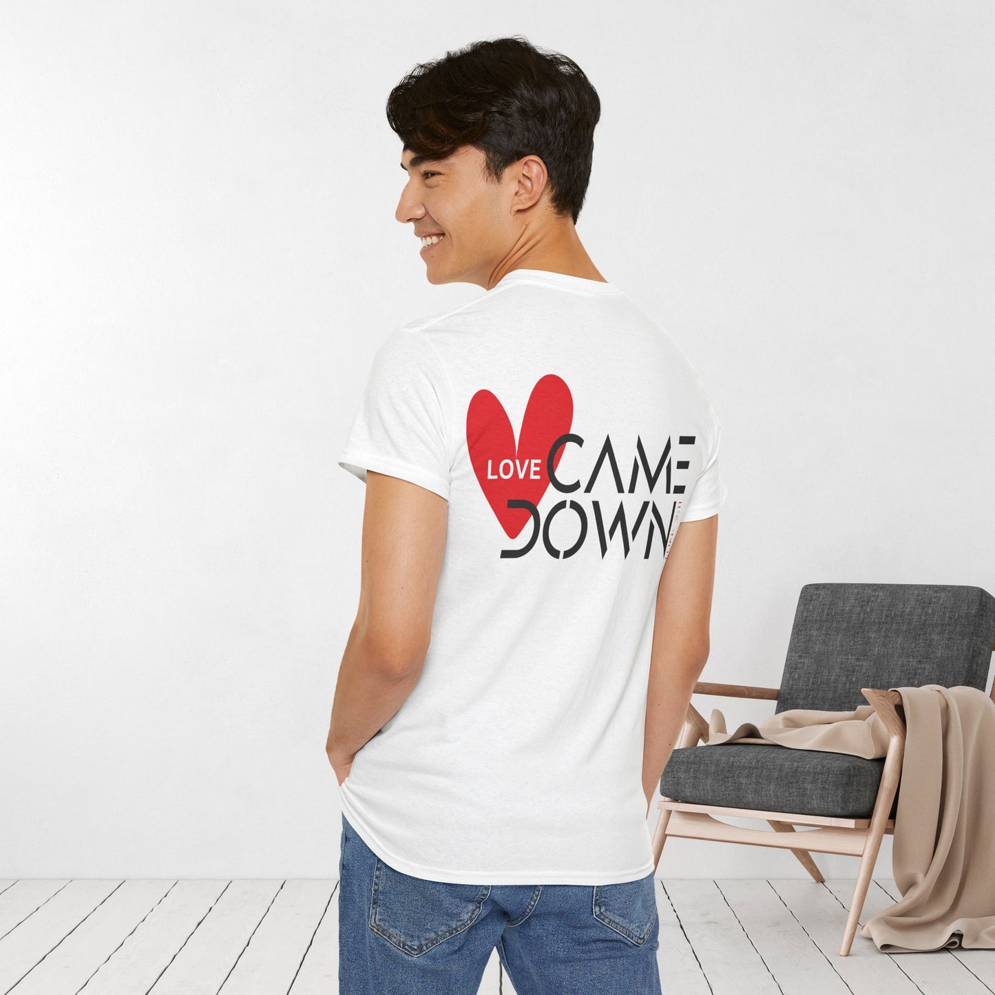 Love Came Down Heavy Cotton Tee - Luke 2:11