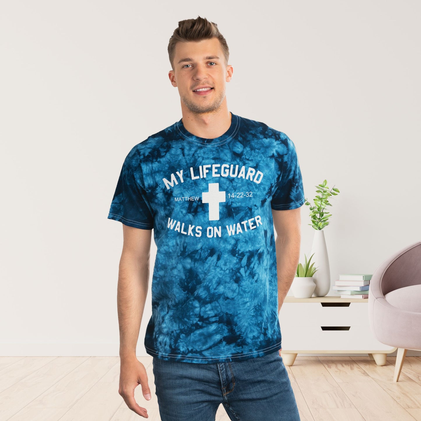 My Lifeguard Walks on Water Tie-Dye Tee