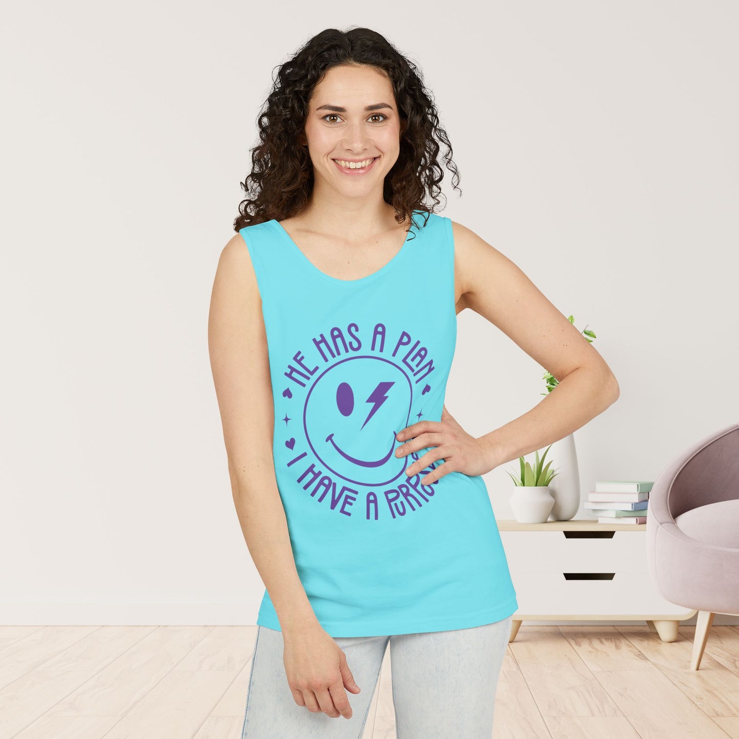 He Has a Plan I Have a Purpose Comfort Colors Garment-Dyed Tank Top