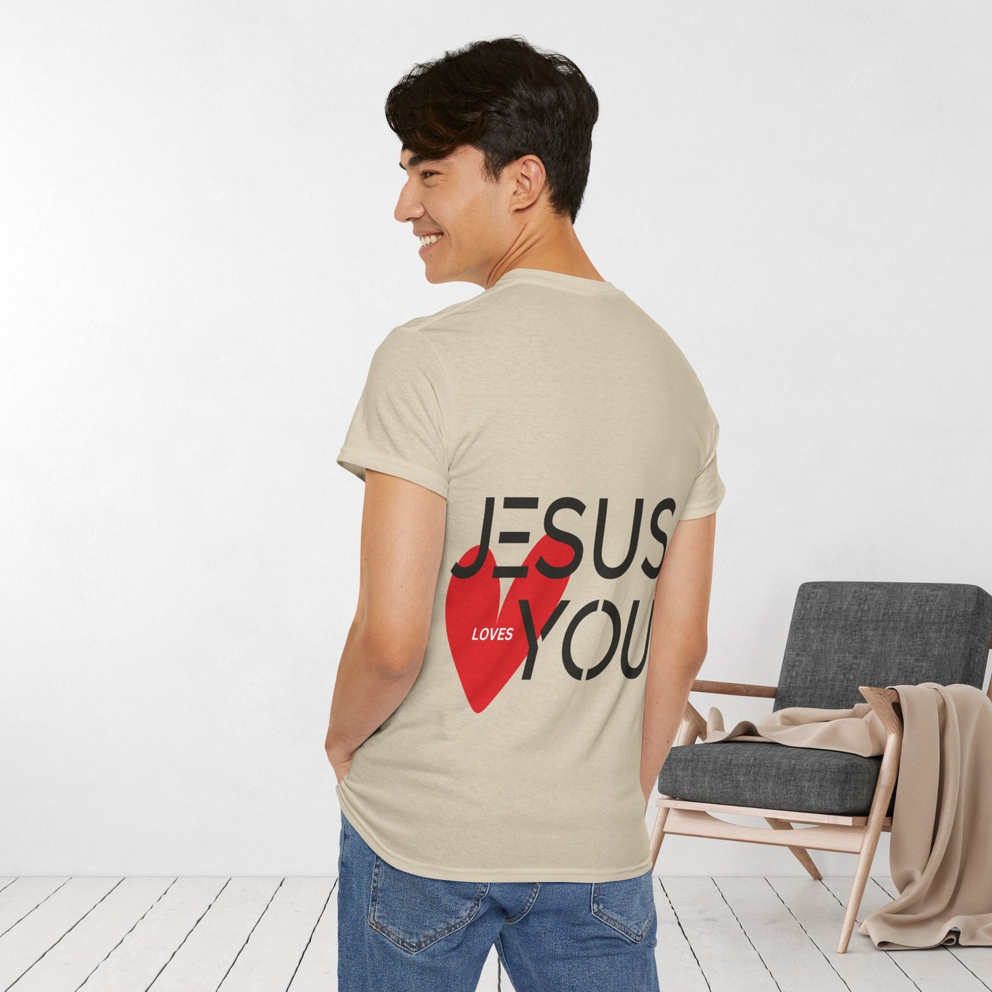 Jesus Loves You Heavy Cotton Tee