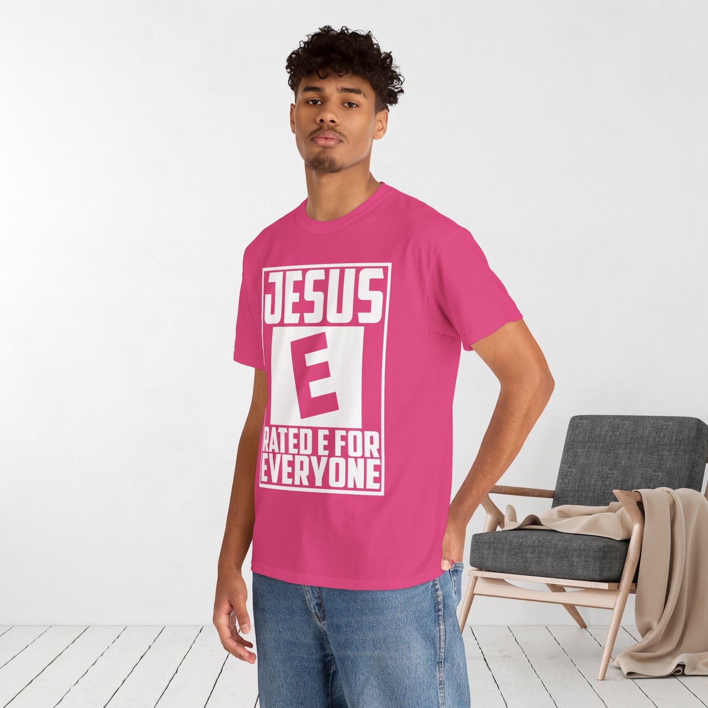 Jesus Rated E for Everyone Heavy Cotton Tee