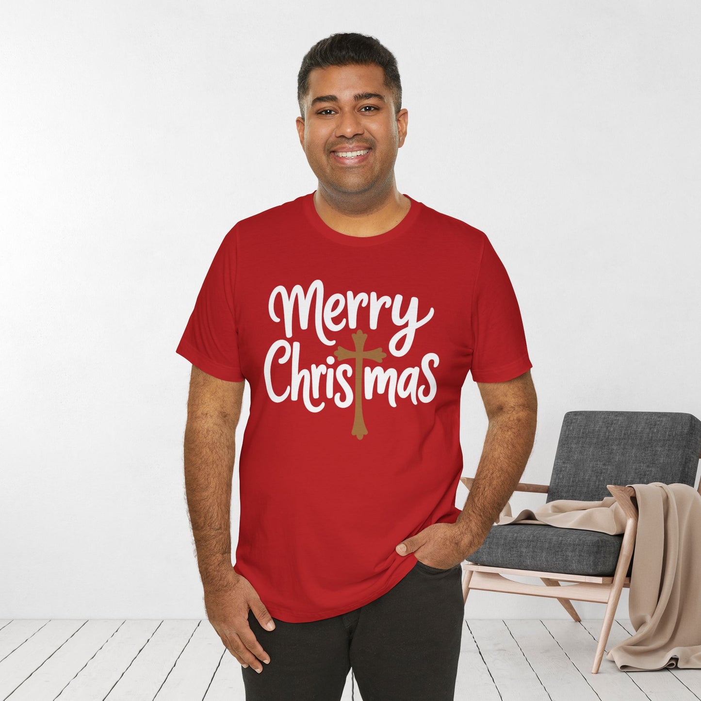 Merry Christmas Soft Cotton Tee - Christian Christmas Shirt
