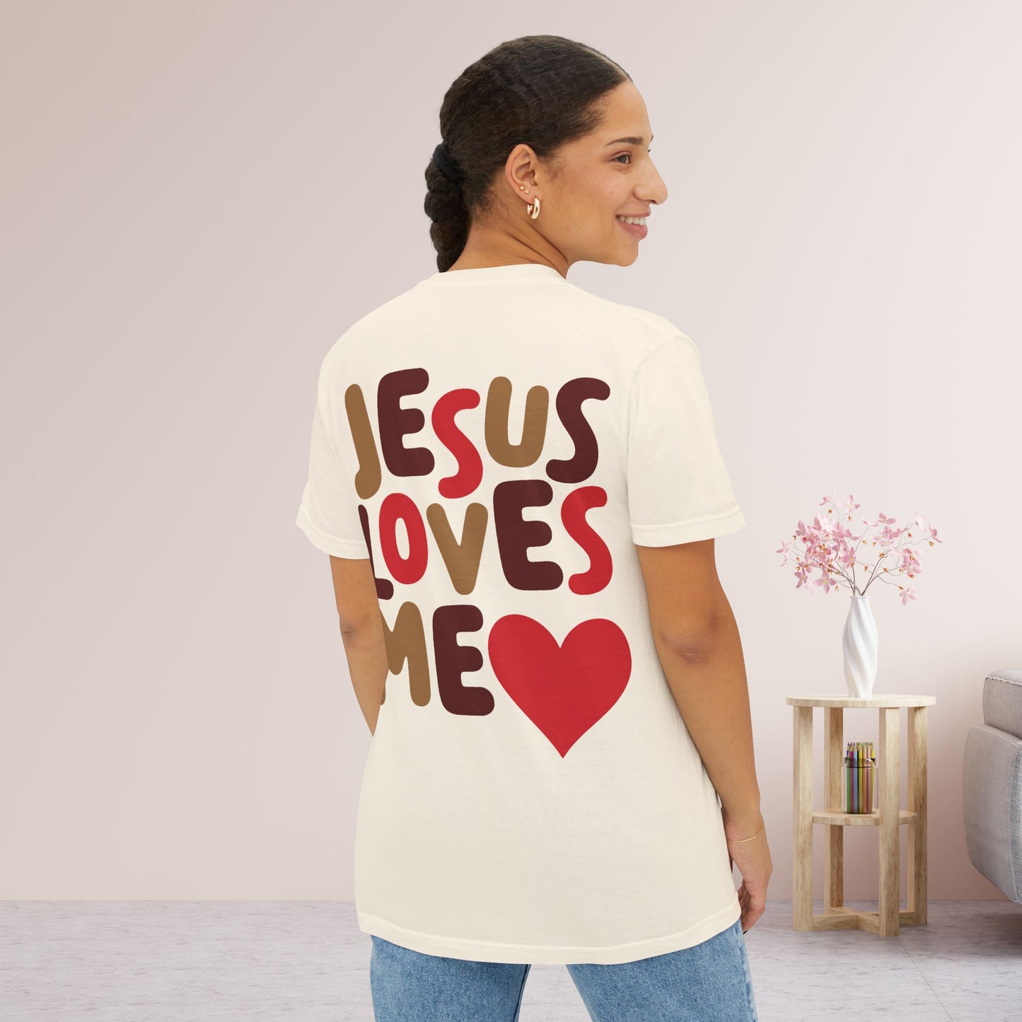 Jesus Loves Me Comfort Colors Pocket T-Shirt