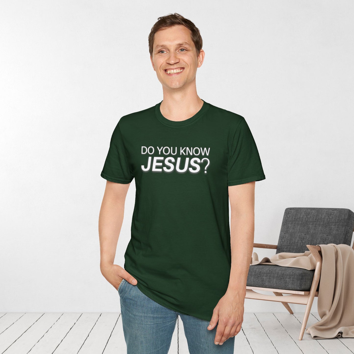 Do You Know Jesus Softstyle T-shirt - Trendy Christian T-shirt