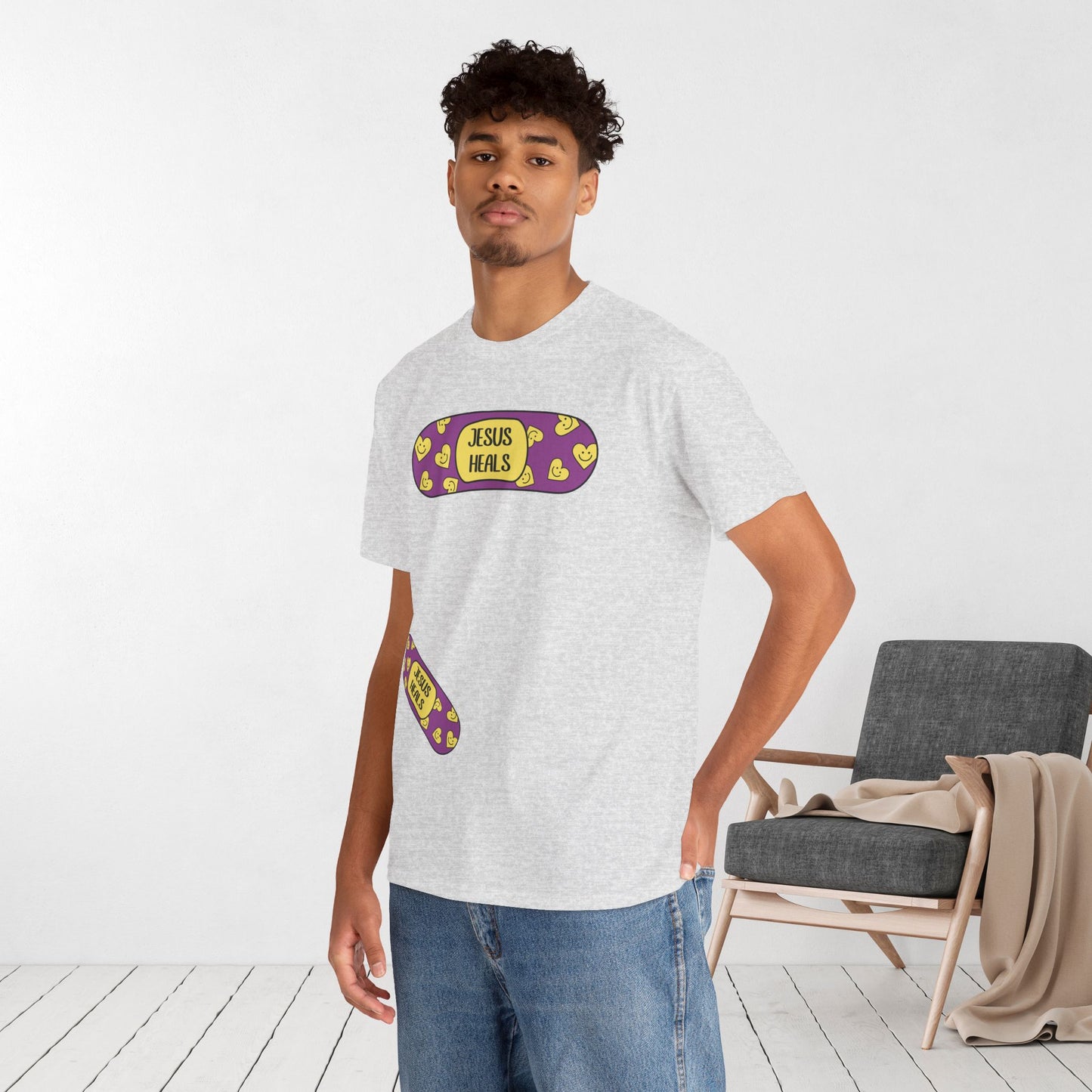 Jesus Heals Heavy Cotton Tee