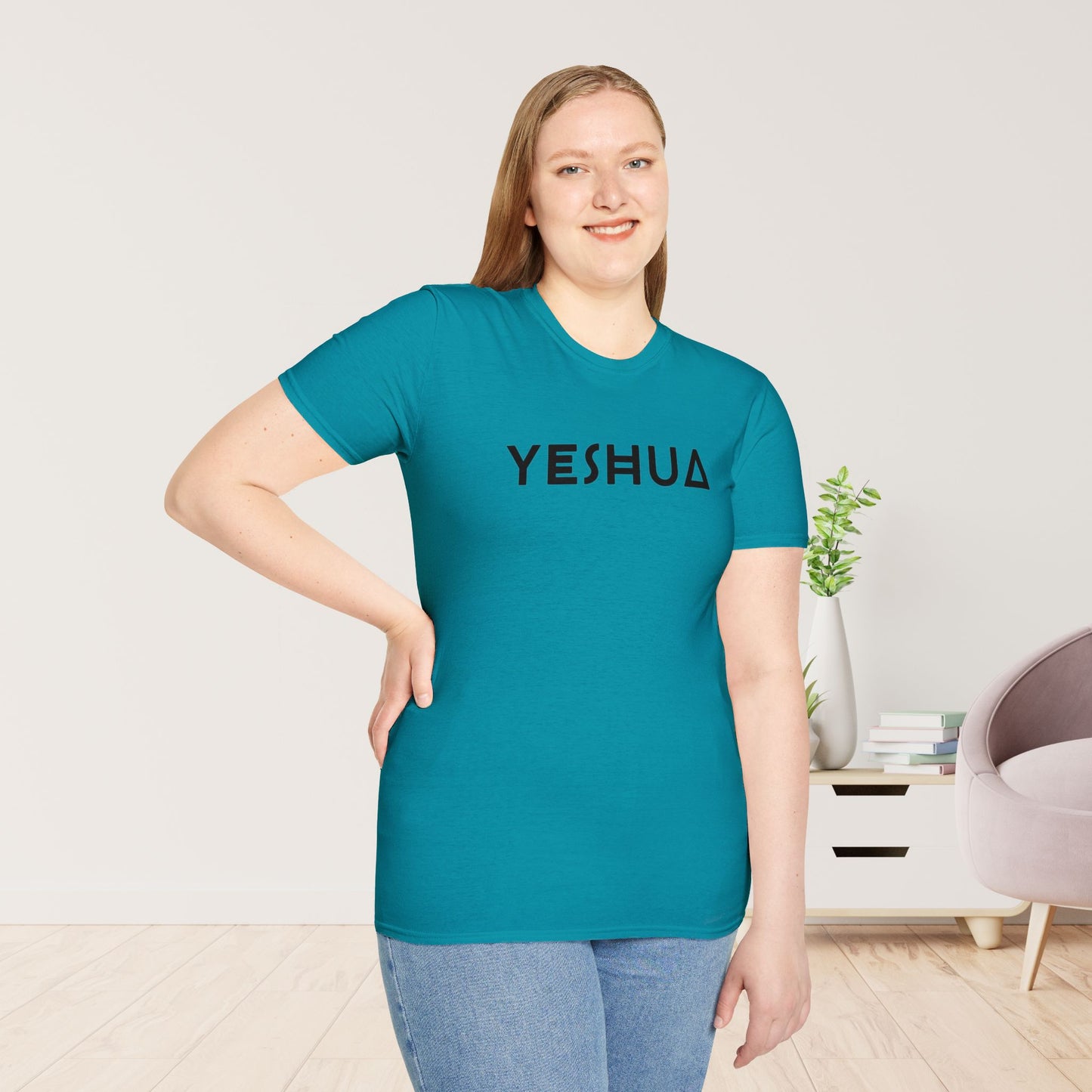 Unisex YESHUA Softstyle T-shirt - Minimalist Christian Shirt