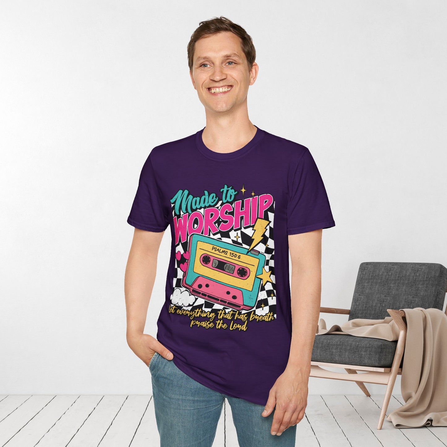 Retro Made to Worship Softstyle T-shirt
