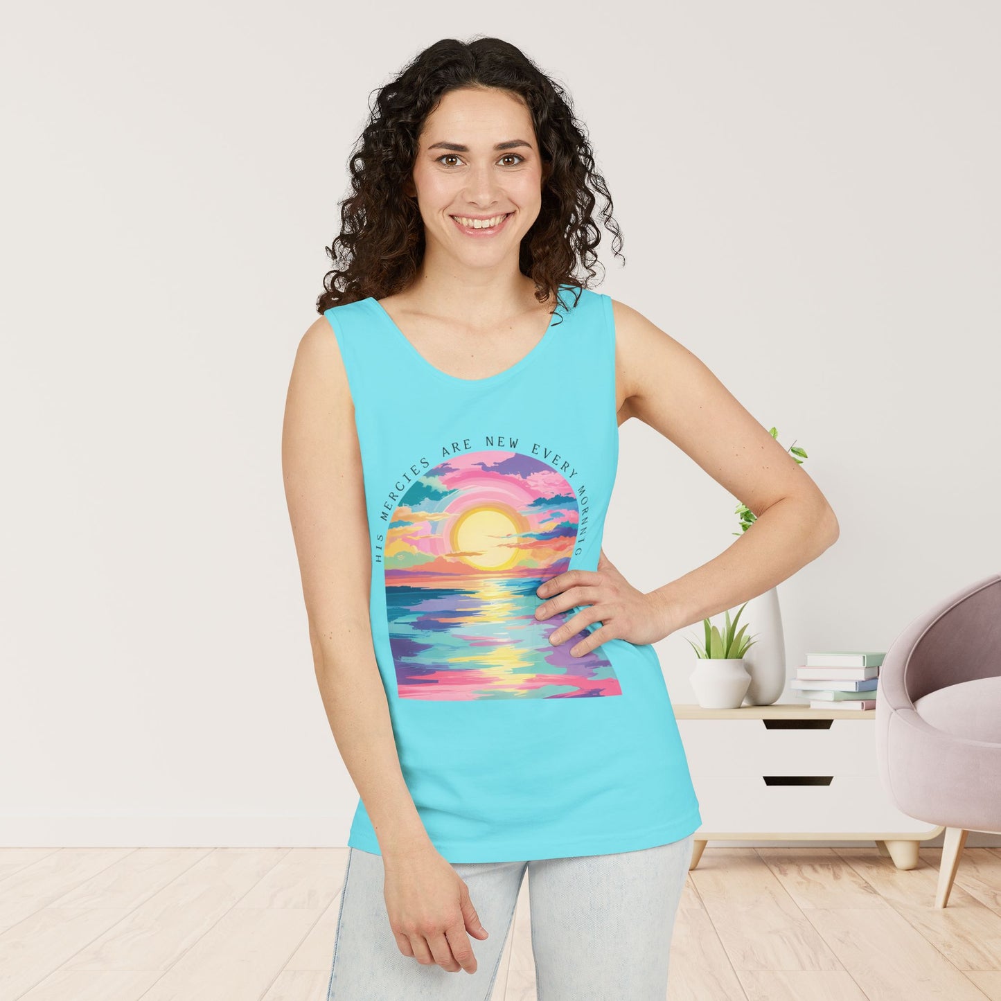 His Mercies Are New Every Morning Comfort Colors Garment-Dyed Tank Top