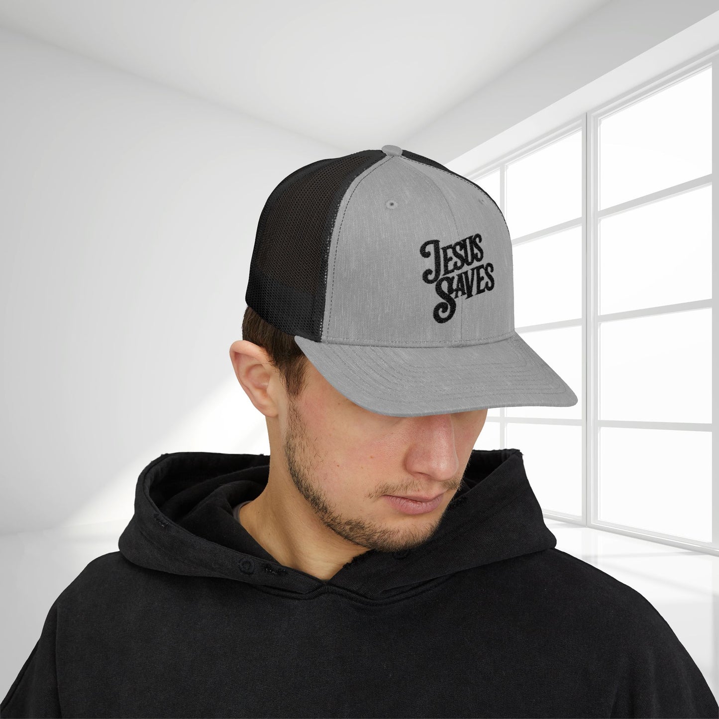 Jesus Saves Snapback Trucker Cap