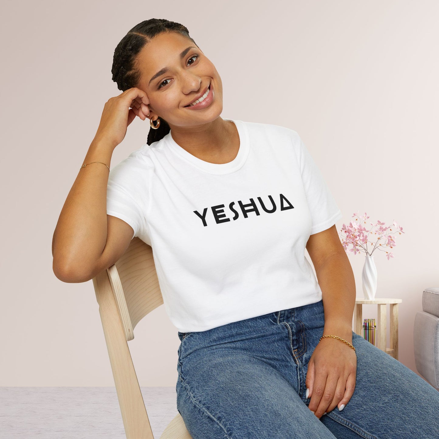 Unisex YESHUA Softstyle T-shirt - Minimalist Christian Shirt