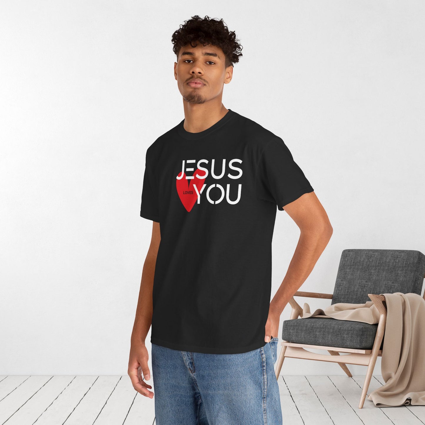 Jesus Loves You Heavy Cotton Tee