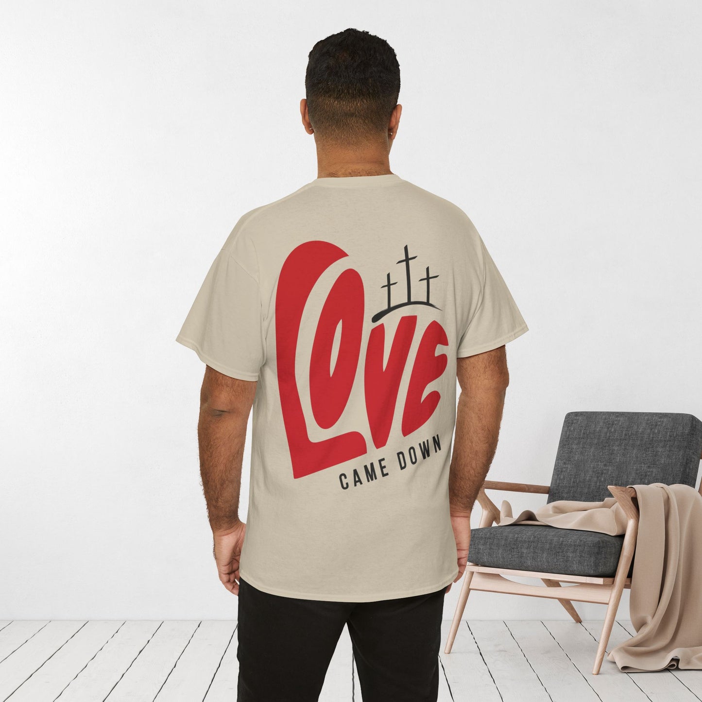 Love Came Down Heavy Cotton Tee - Luke 2:11