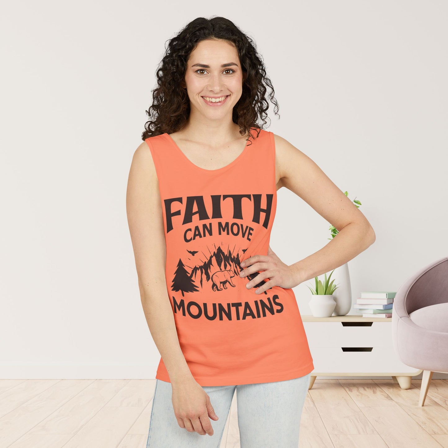 Faith Can Move Mountains Comfort Colors Garment-Dyed Tank Top